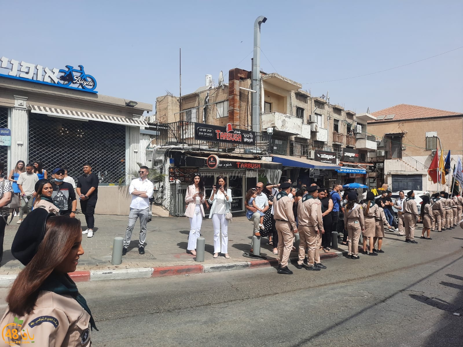 صور: استعراض كشفي ضخم في يافا بمناسبة يوم التقبيلة 